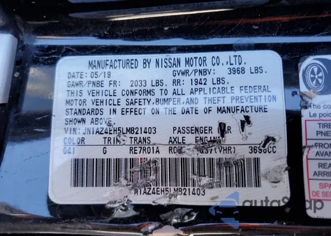 2020 Nissan 370Z Base from USA, damaged, VIN JN1AZ4EH5LM821403